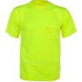 Gss Safety GSS Safety 5501 Moisture Wicking Short Sleeve Safety T-Shirt with Chest Pocket - Lime, Medium 5501-MD